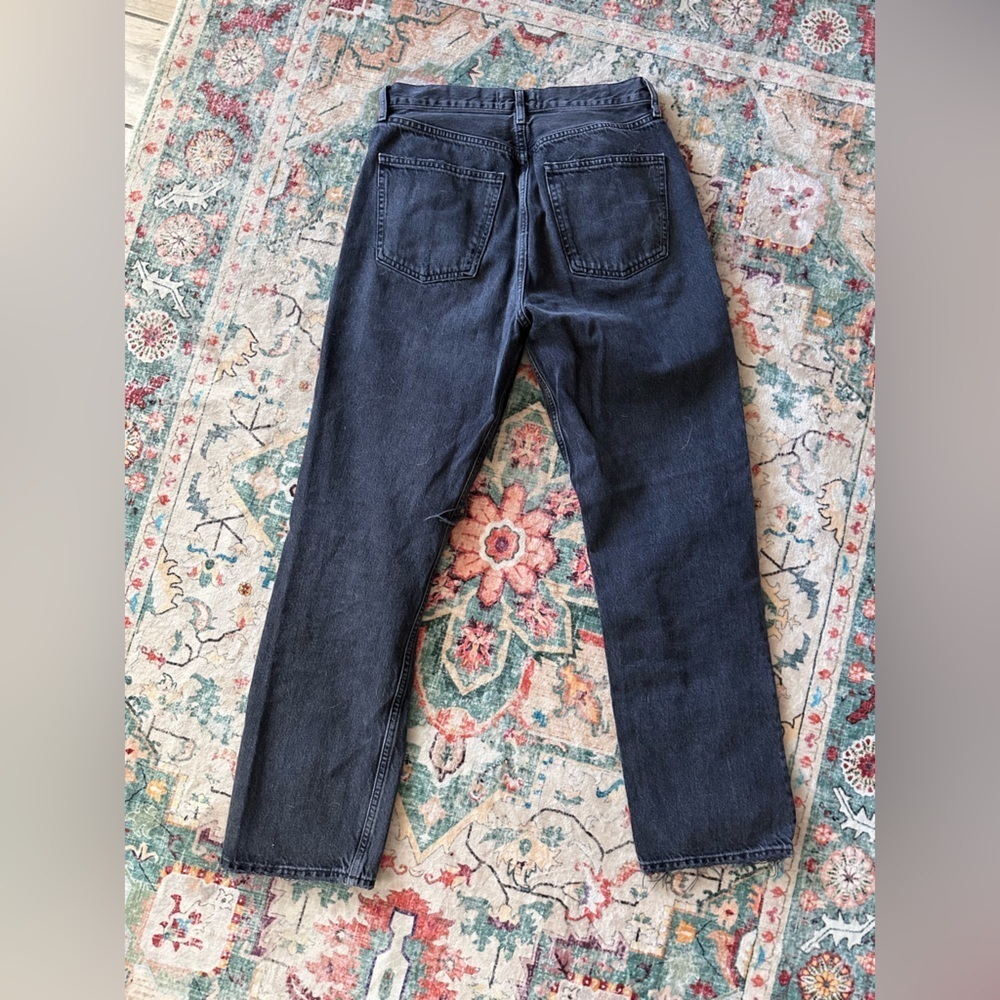 Agolde women’s vintage black Distressed 90’s pinch waist Jeans - Picture 4 of 5